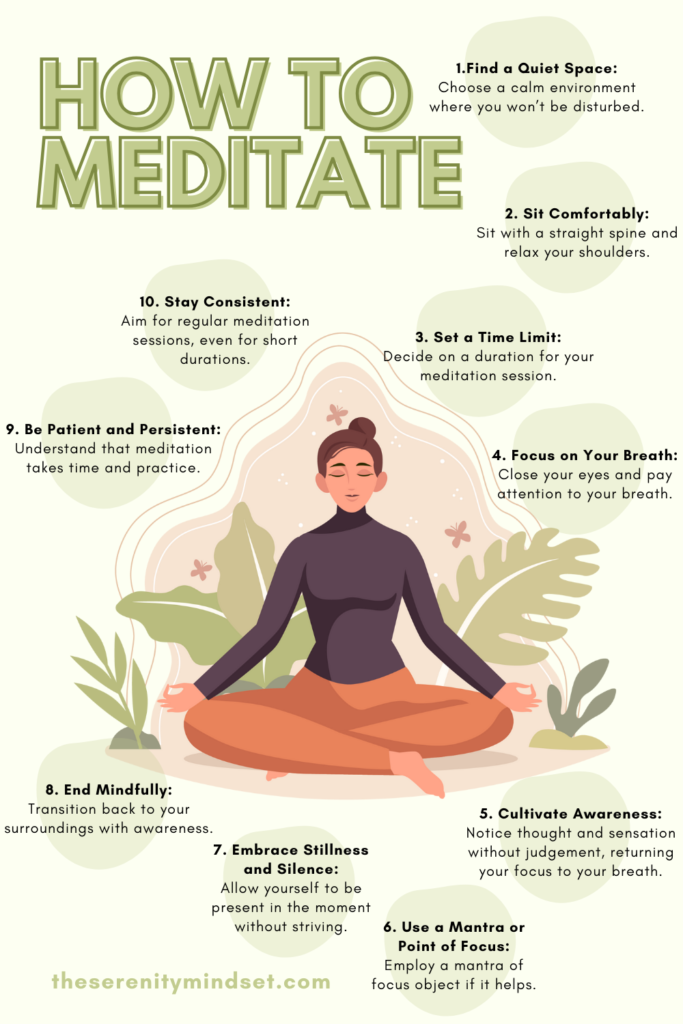 Infographics on How to Meditate - Meditation for Busy People