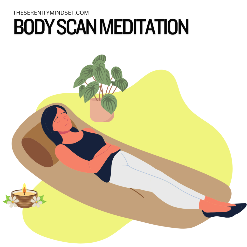 Meditation Techniques for beginners Infographics- Body scan meditation