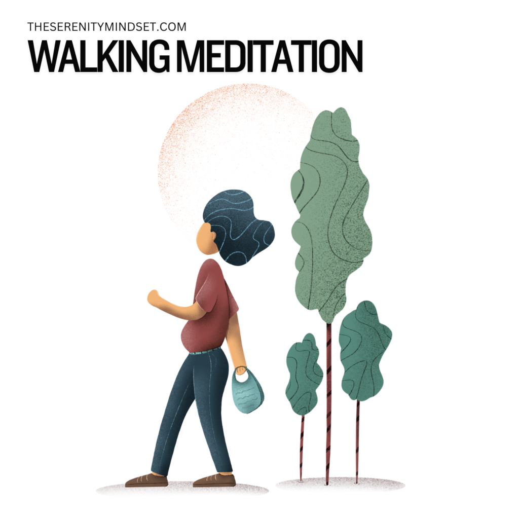 Meditation Techniques for beginners Infographics- Walking meditation