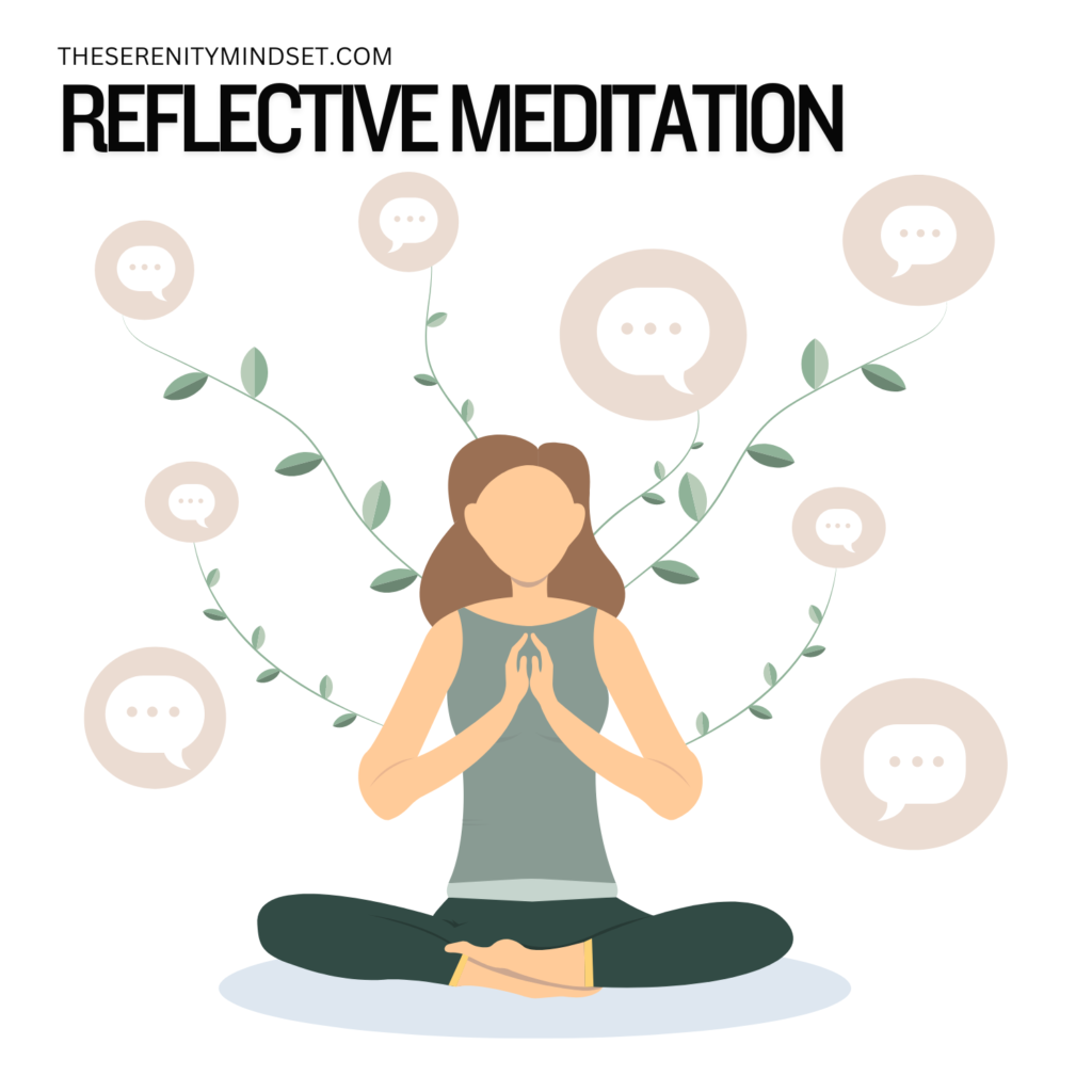 Meditation Techniques for beginners Infographics- Reflective meditation