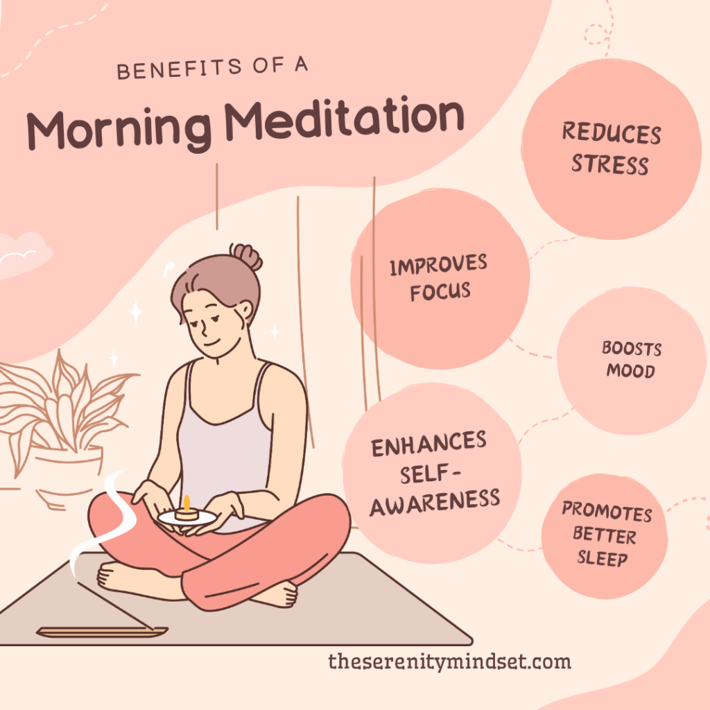 Morning Meditation Benefits Infographics