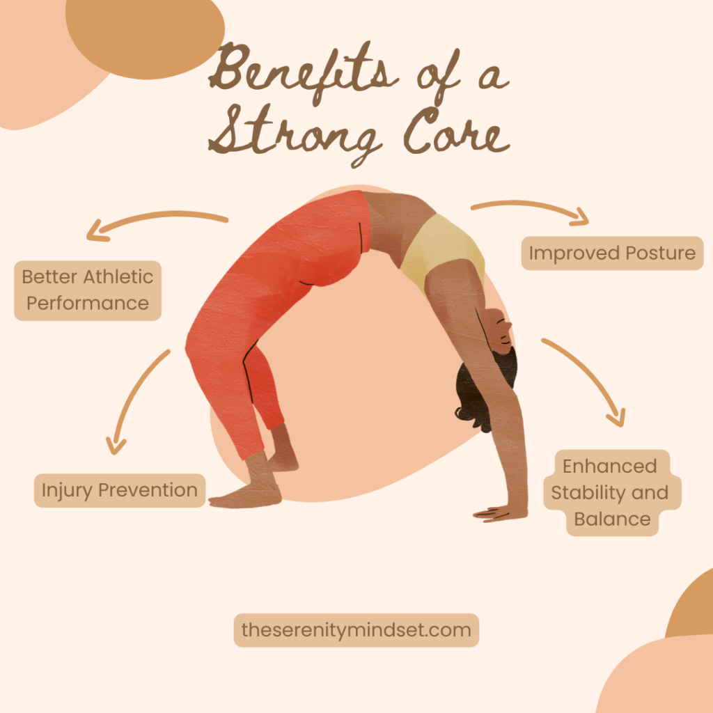 Yoga Benefits for a strong core. Yoga poses for Core strength.