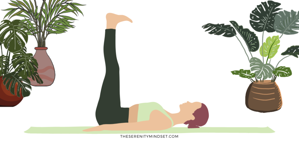 Yoga for beginners - Legs up the wall pose. A woman in yoga pose