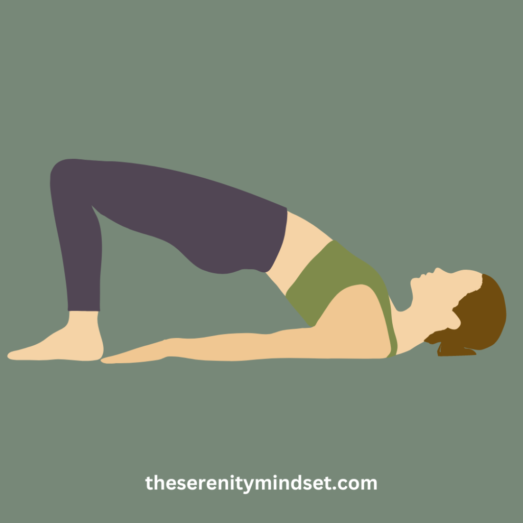 Yoga Positions for Relaxation - a woman doing a bridge pose