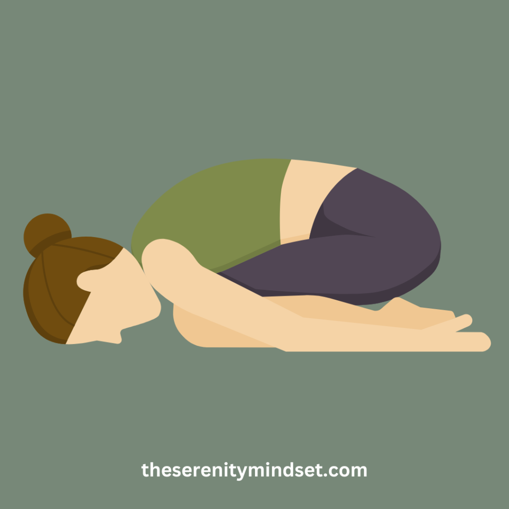 Yoga Positions for Relaxation - a woman doing a child's pose