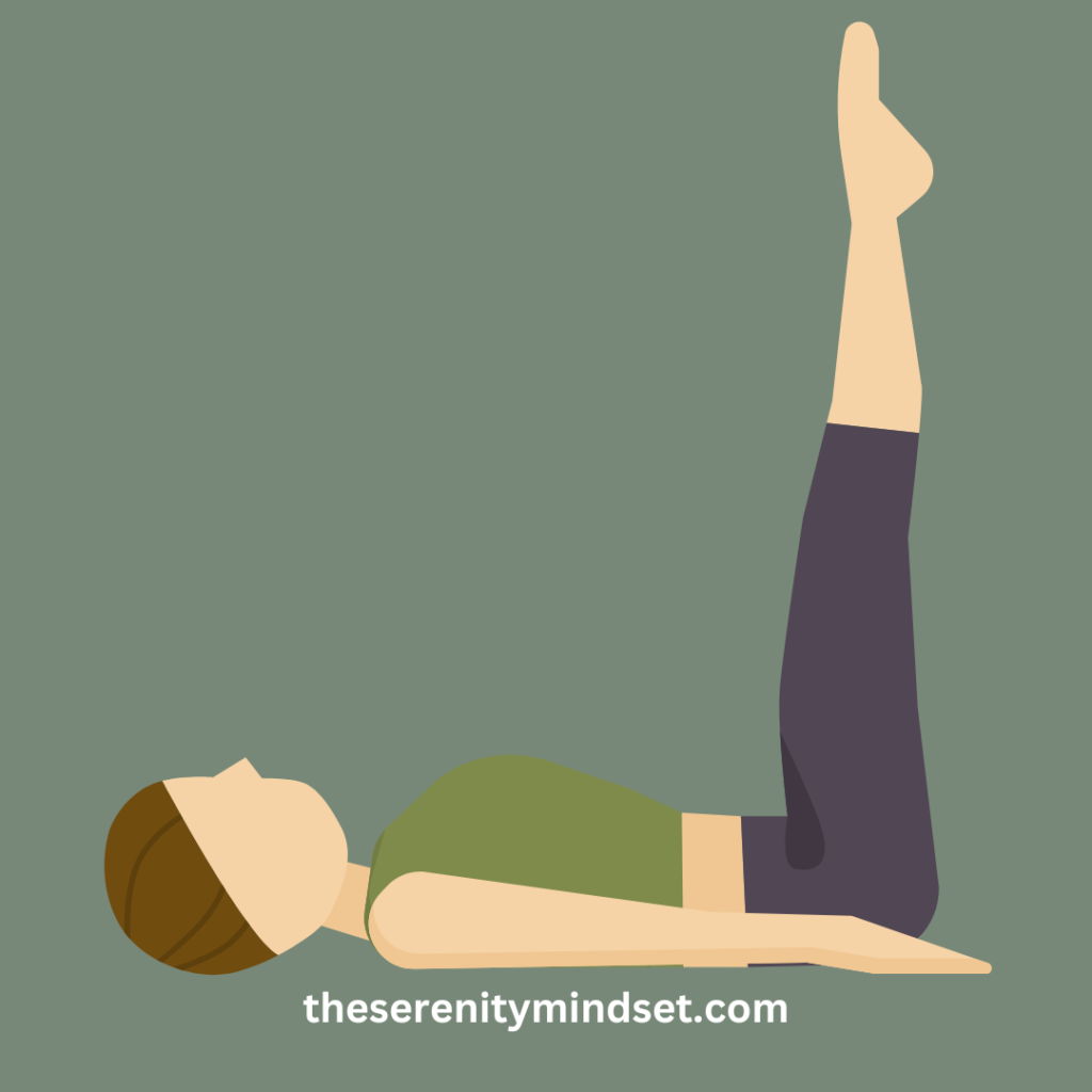 Yoga Positions for Relaxation - a woman doing a legs up the wall pose