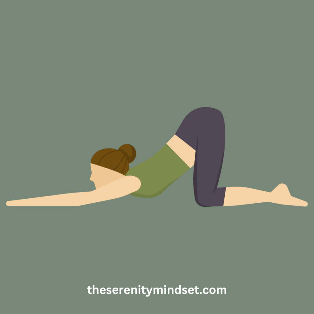 Yoga Positions for Relaxation - a woman doing a puppy pose