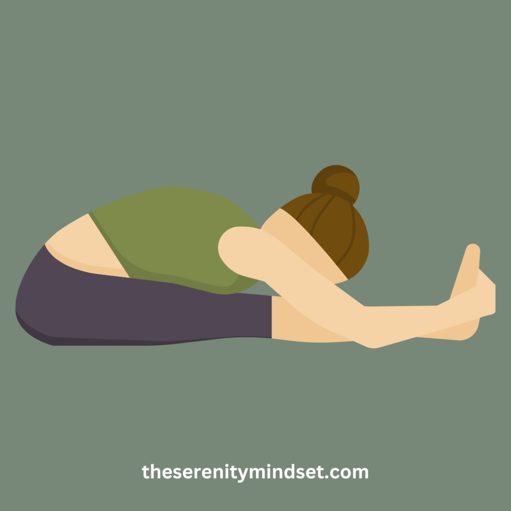 Yoga Positions for Relaxation - a woman doing a seated forward bend pose