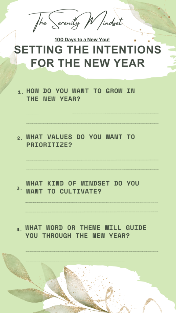 growth mindset activities - journaling prompts on setting intentions