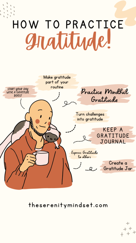 how to practice gratitude infographic