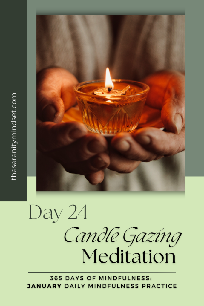 a person holding a candle -daily mindfulness practice - candle gazing meditation