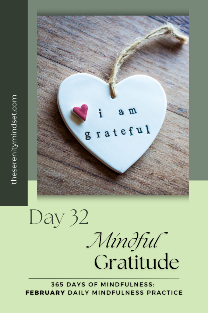 heart tag with wordings " i am grateful" - mindful gratitude